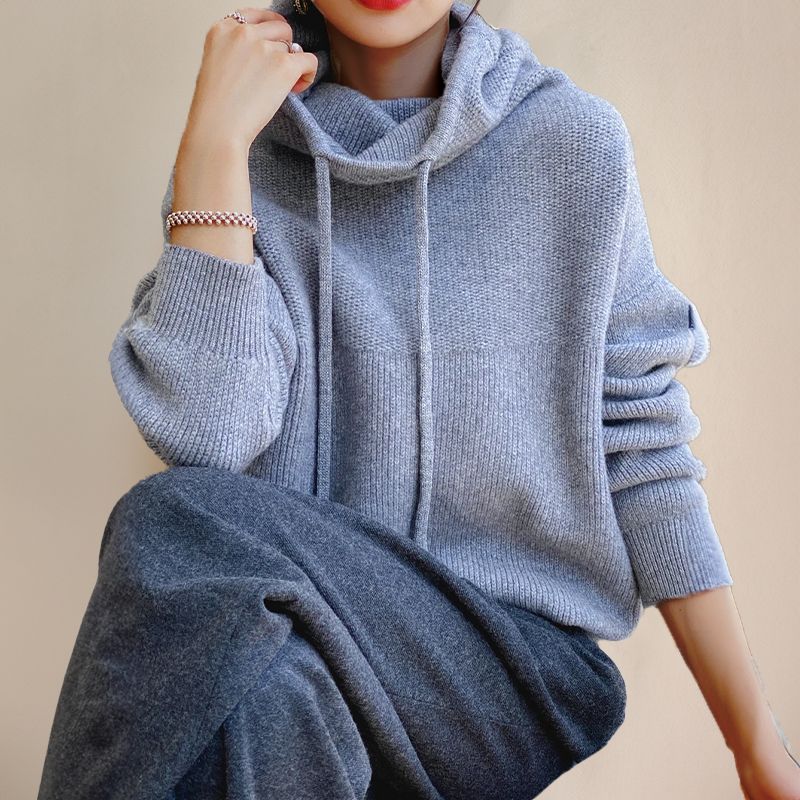 India - Hoodie aus 100% Wolle